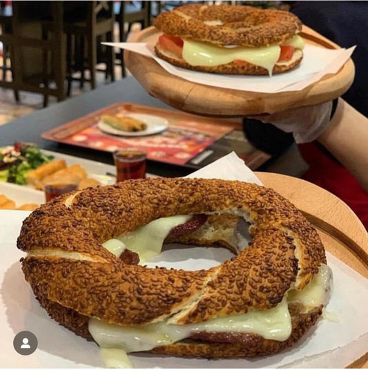 Turkish Bagel filled with Mozzarella
